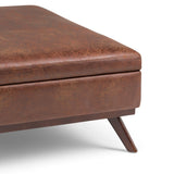 WYNDENHALL Ethan 38 inch Wide Mid Century Modern Square Table Ottoman