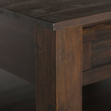 WYNDENHALL Garret SOLID ACACIA WOOD 38 inch Wide Square Rustic Coffee Table - 38 W x 38 D x 19 H