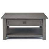 WYNDENHALL Garret SOLID ACACIA WOOD 38 inch Wide Square Rustic Coffee Table - 38 W x 38 D x 19 H