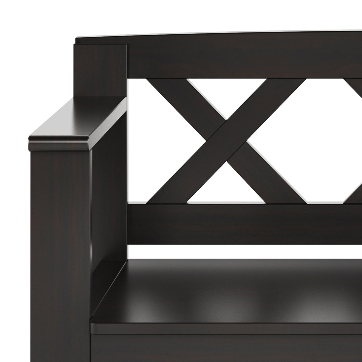 WYNDENHALL Halifax SOLID WOOD 36 inch Wide Transitional Small Entryway Storage Bench -  17"D x 36" W x 27.8"H