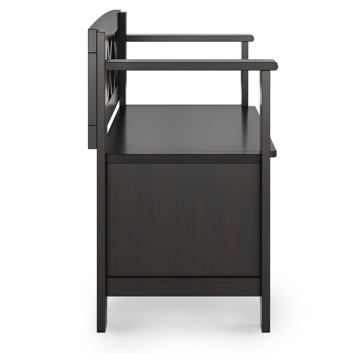 WYNDENHALL Halifax SOLID WOOD 36 inch Wide Transitional Small Entryway Storage Bench -  17"D x 36" W x 27.8"H