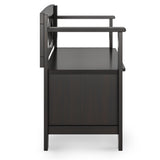 WYNDENHALL Halifax SOLID WOOD 36 inch Wide Transitional Small Entryway Storage Bench -  17"D x 36" W x 27.8"H