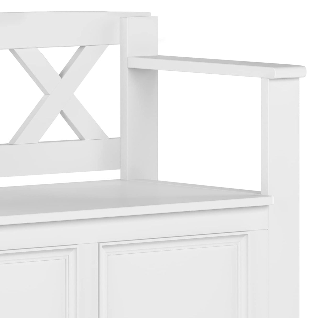 WYNDENHALL Halifax SOLID WOOD 36 inch Wide Transitional Small Entryway Storage Bench -  17"D x 36" W x 27.8"H