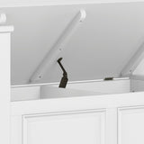 WYNDENHALL Halifax SOLID WOOD 36 inch Wide Transitional Small Entryway Storage Bench -  17"D x 36" W x 27.8"H