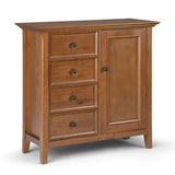 WYNDENHALL Halifax SOLID WOOD 37 inch Wide Transitional Medium Storage Cabinet - 37"w x 17"d x 36" h