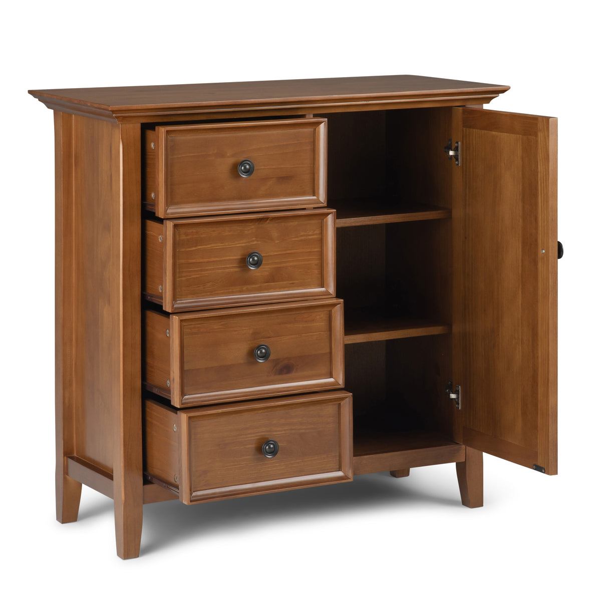 WYNDENHALL Halifax SOLID WOOD 37 inch Wide Transitional Medium Storage Cabinet - 37"w x 17"d x 36" h