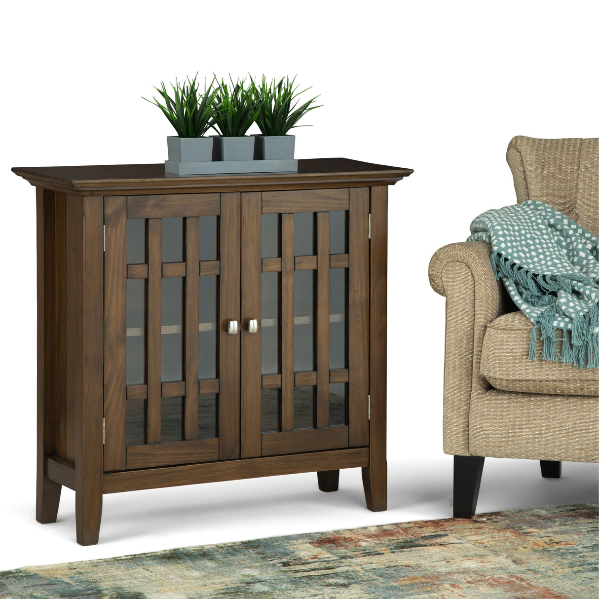 WYNDENHALL Halifax SOLID WOOD 37 inch Wide Transitional Medium Storage Cabinet - 37"w x 17"d x 36" h
