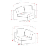 WYNDENHALL Marlee 2-Seater Modular Sofa in Velvety Chenille Performance Fabric
