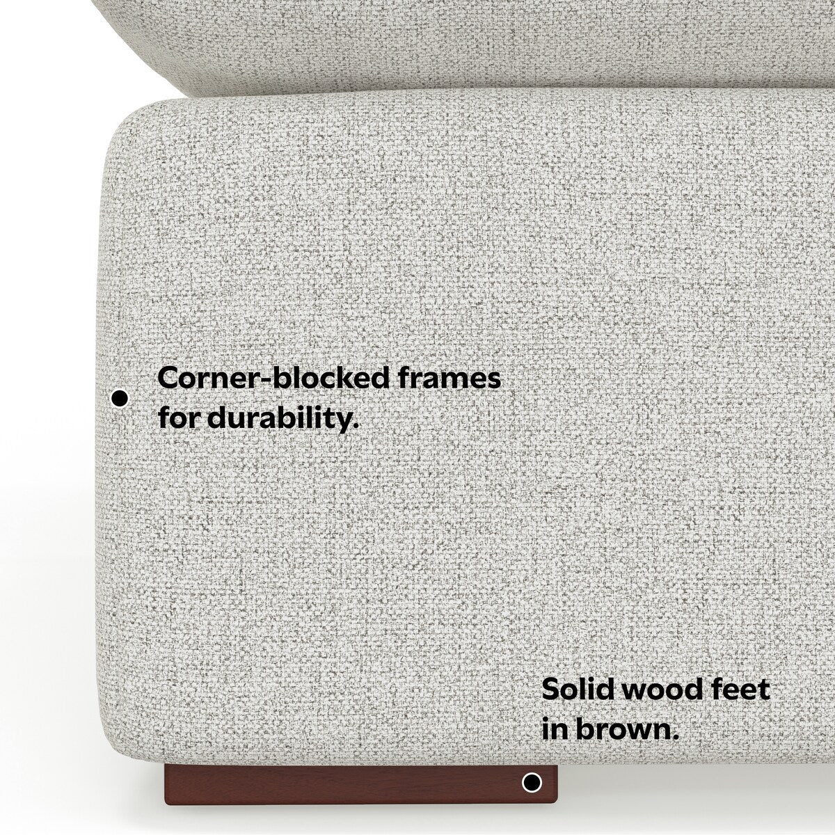 WYNDENHALL Marlee 2-Seater Modular Sofa in Velvety Chenille Performance Fabric