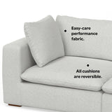 WYNDENHALL Marlee 2-Seater Modular Sofa in Velvety Chenille Performance Fabric