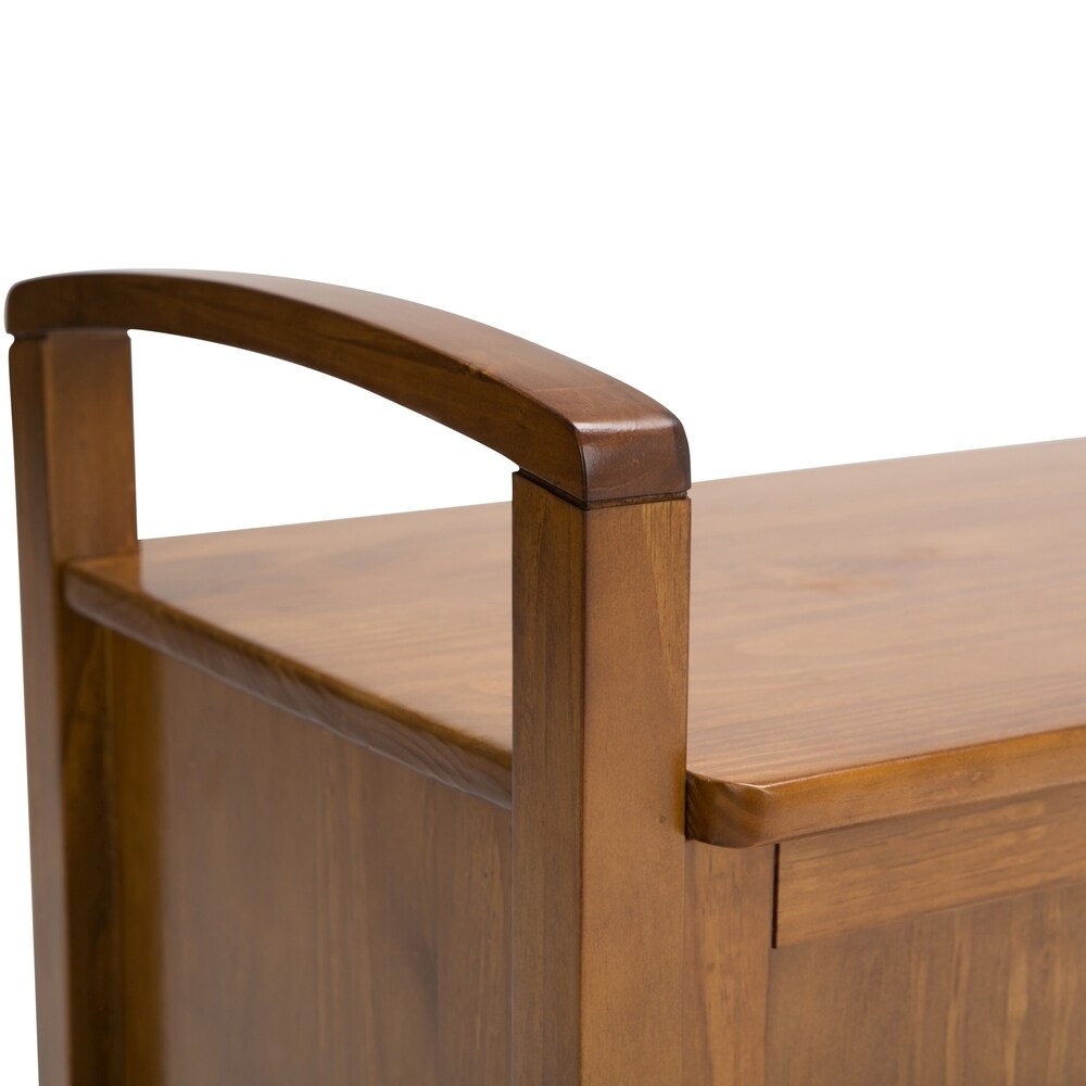 WYNDENHALL Norfolk Honey Brown Entryway Storage Bench