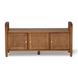 WYNDENHALL Norfolk Honey Brown Entryway Storage Bench