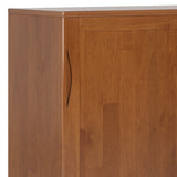 WYNDENHALL Pearson SOLID HARDWOOD 48 inch Wide Mid Century Modern Medium Storage Cabinet - 48"w x 17"d x 42" h