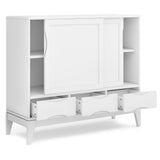 WYNDENHALL Pearson SOLID HARDWOOD 48 inch Wide Mid Century Modern Medium Storage Cabinet - 48"w x 17"d x 42" h