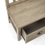 WYNDENHALL Portland SOLID WOOD 42 inch Wide Transitional Entryway Storage Bench with Drawers - 42 Inches wide