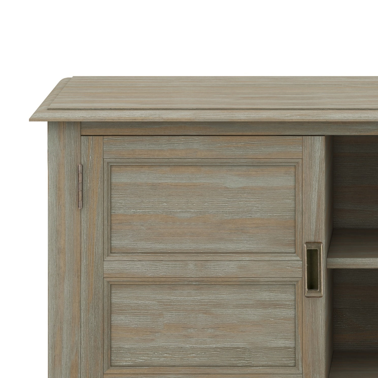 WYNDENHALL Portland SOLID WOOD 54 inch Wide Transitional TV Media Stand For TVs up to 60 inches - 54"w x 17.5"d x 36" h