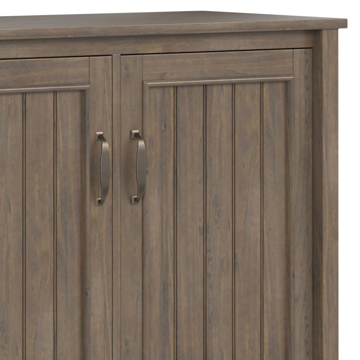 WYNDENHALL Rowan SOLID WOOD 60 inch Wide Contemporary Wide Storage Cabinet in Smoky Brown - 18"d x 60" w x 34"h