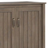 WYNDENHALL Rowan SOLID WOOD 60 inch Wide Contemporary Wide Storage Cabinet in Smoky Brown - 18"d x 60" w x 34"h