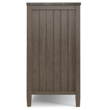 WYNDENHALL Rowan SOLID WOOD 60 inch Wide Contemporary Wide Storage Cabinet in Smoky Brown - 18"d x 60" w x 34"h