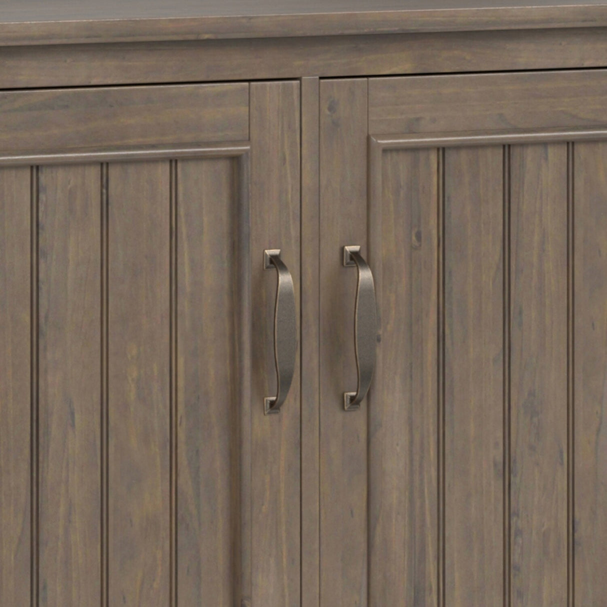WYNDENHALL Rowan SOLID WOOD 60 inch Wide Contemporary Wide Storage Cabinet in Smoky Brown - 18"d x 60" w x 34"h