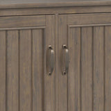 WYNDENHALL Rowan SOLID WOOD 60 inch Wide Contemporary Wide Storage Cabinet in Smoky Brown - 18"d x 60" w x 34"h
