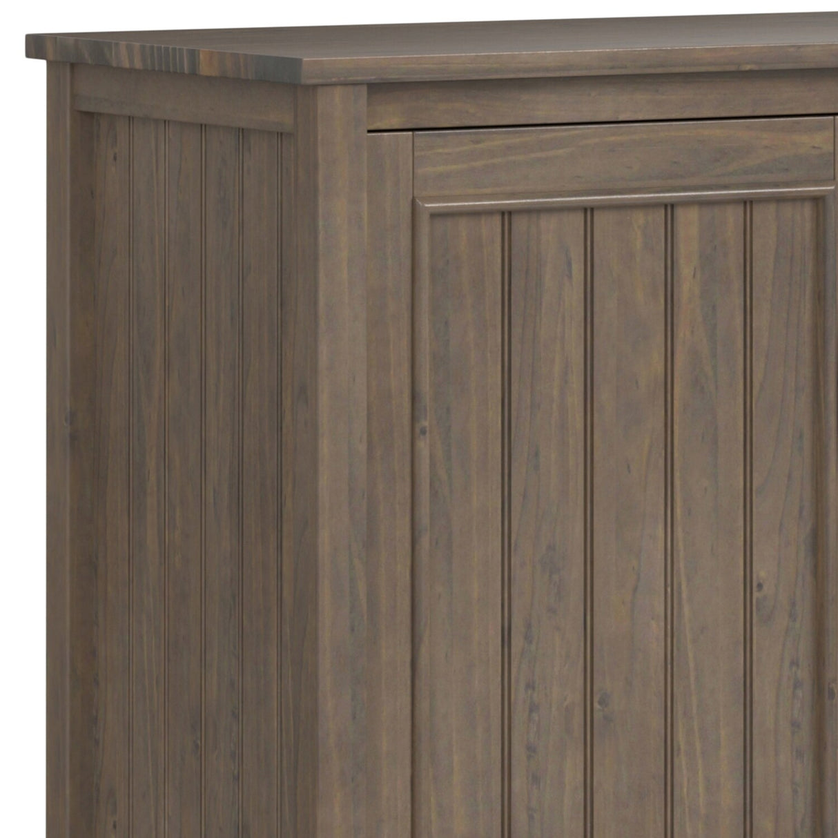 WYNDENHALL Rowan SOLID WOOD 60 inch Wide Contemporary Wide Storage Cabinet in Smoky Brown - 18"d x 60" w x 34"h