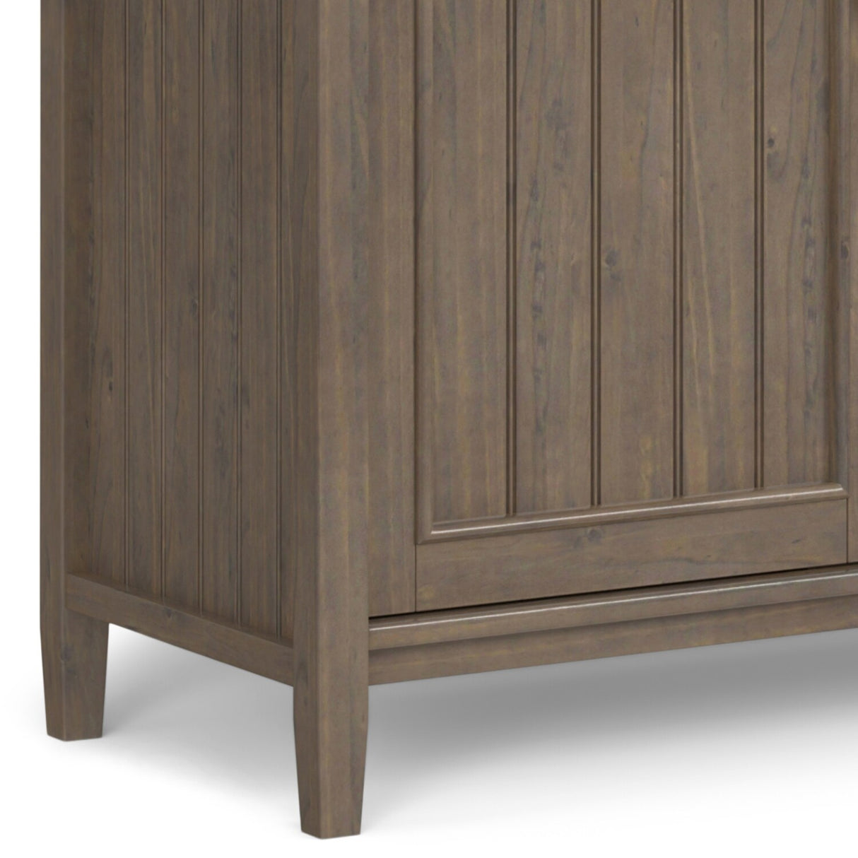 WYNDENHALL Rowan SOLID WOOD 60 inch Wide Contemporary Wide Storage Cabinet in Smoky Brown - 18"d x 60" w x 34"h