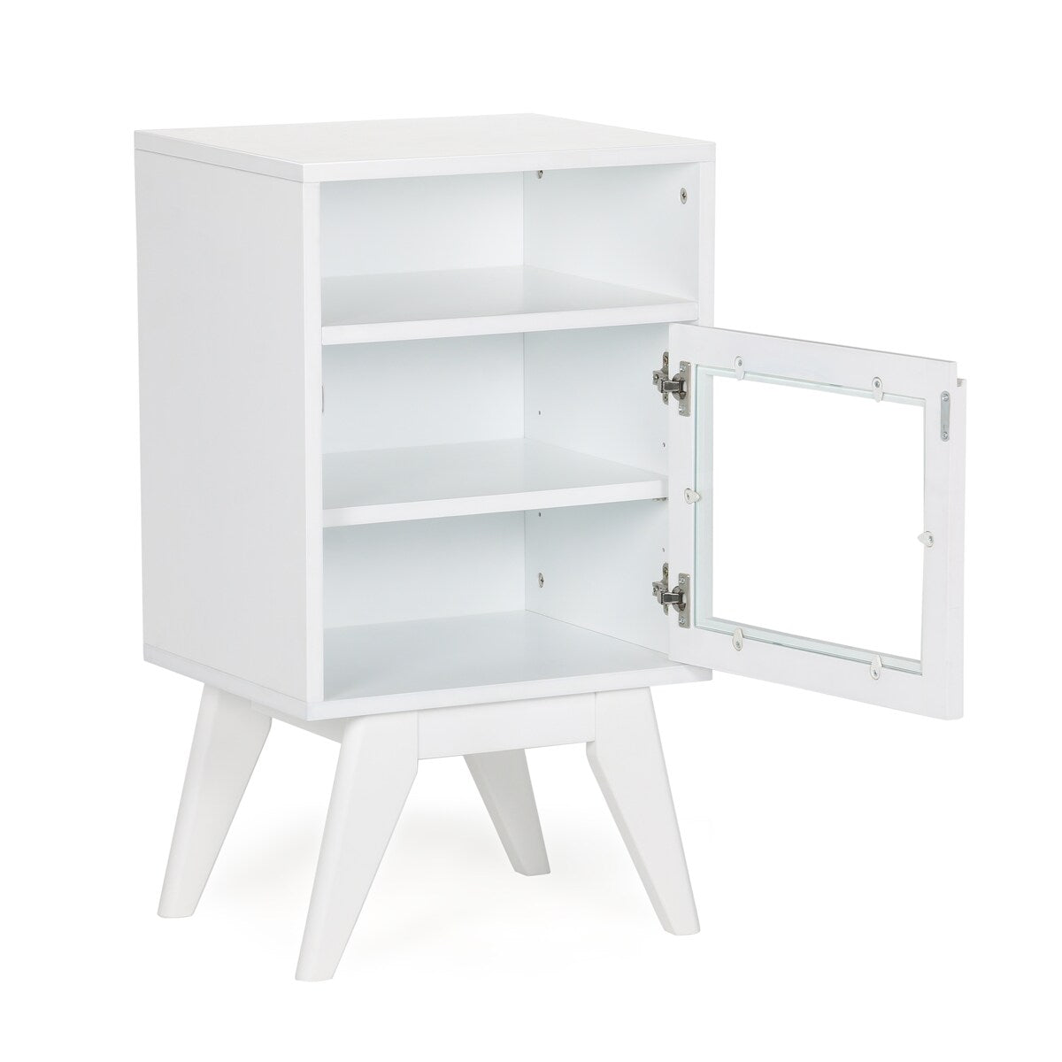WYNDENHALL Tierney 29.9 inch H x 16.9 inch W Floor Storage Bath Cabinet in Pure White