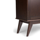 WYNDENHALL Tierney SOLID HARDWOOD 32 inch Wide Mid Century Modern Low Storage Cabinet - 32"w x 14"d x 31" h