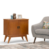 WYNDENHALL Tierney SOLID HARDWOOD 32 inch Wide Mid Century Modern Low Storage Cabinet - 32"w x 14"d x 31" h