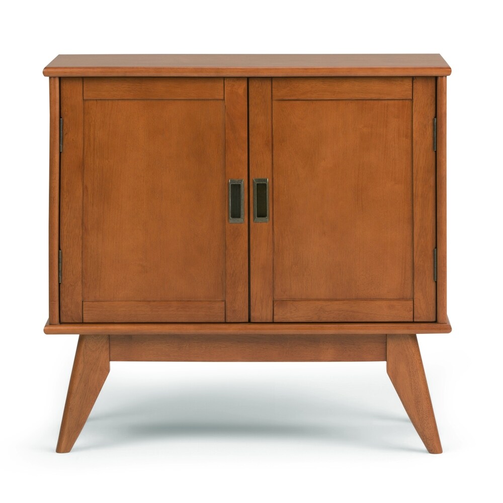 WYNDENHALL Tierney SOLID HARDWOOD 32 inch Wide Mid Century Modern Low Storage Cabinet - 32"w x 14"d x 31" h