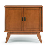 WYNDENHALL Tierney SOLID HARDWOOD 32 inch Wide Mid Century Modern Low Storage Cabinet - 32"w x 14"d x 31" h