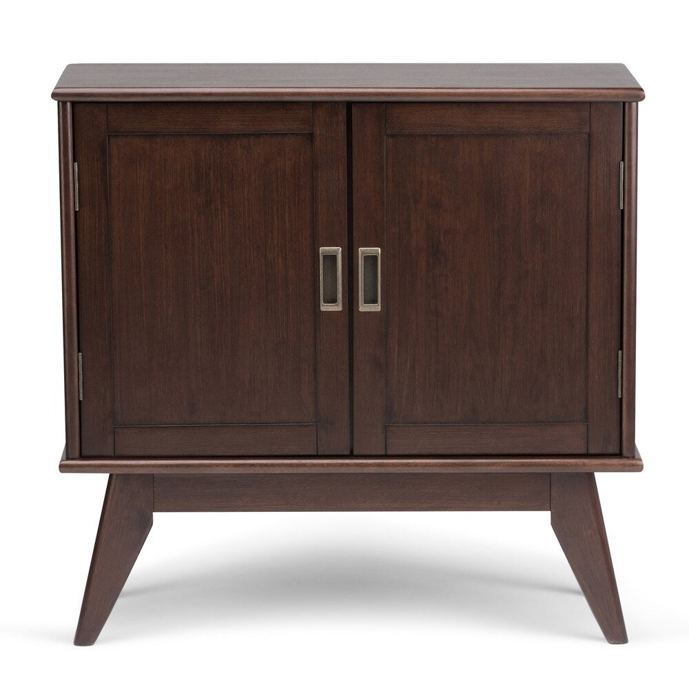 WYNDENHALL Tierney SOLID HARDWOOD 32 inch Wide Mid Century Modern Low Storage Cabinet - 32"w x 14"d x 31" h