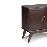 WYNDENHALL Tierney SOLID HARDWOOD 32 inch Wide Mid Century Modern Low Storage Cabinet - 32"w x 14"d x 31" h