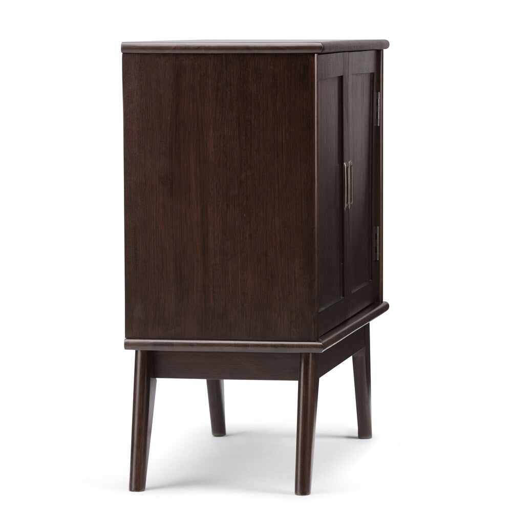 WYNDENHALL Tierney SOLID HARDWOOD 32 inch Wide Mid Century Modern Low Storage Cabinet - 32"w x 14"d x 31" h