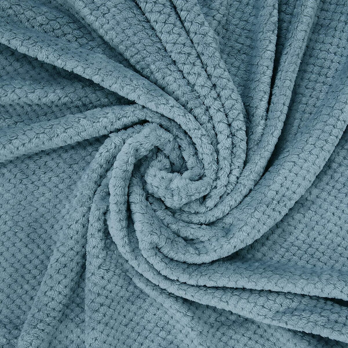 Waffle Textured Soft Fleece Blanket