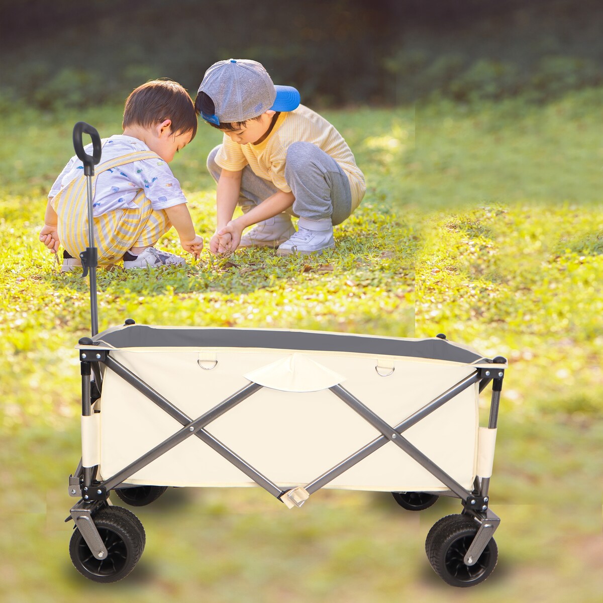 Wagon Cart for Sand with Big Wheels