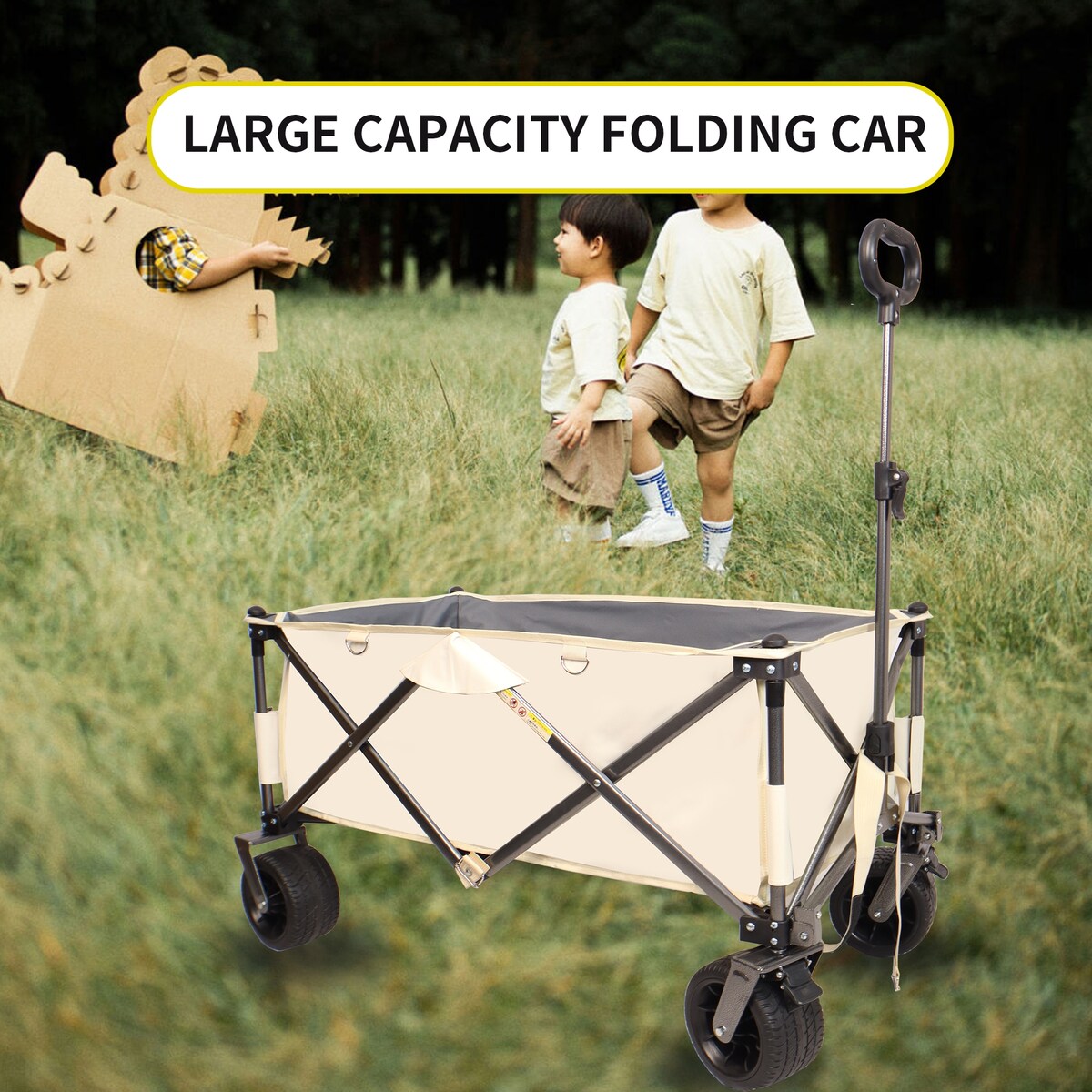 Wagon Cart for Sand with Big Wheels