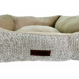 Wags & Smiles Bisque Chenille Pet Bed Small - 22"W x 18"D x 7"H