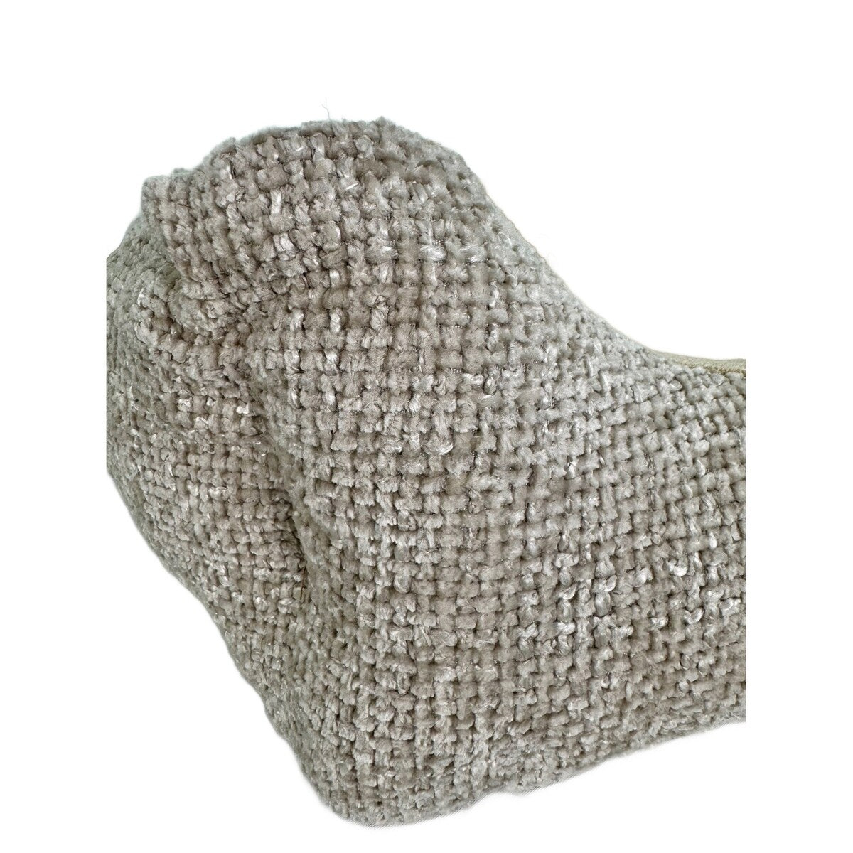 Wags & Smiles Bisque Chenille Pet Bed Small - 22"W x 18"D x 7"H
