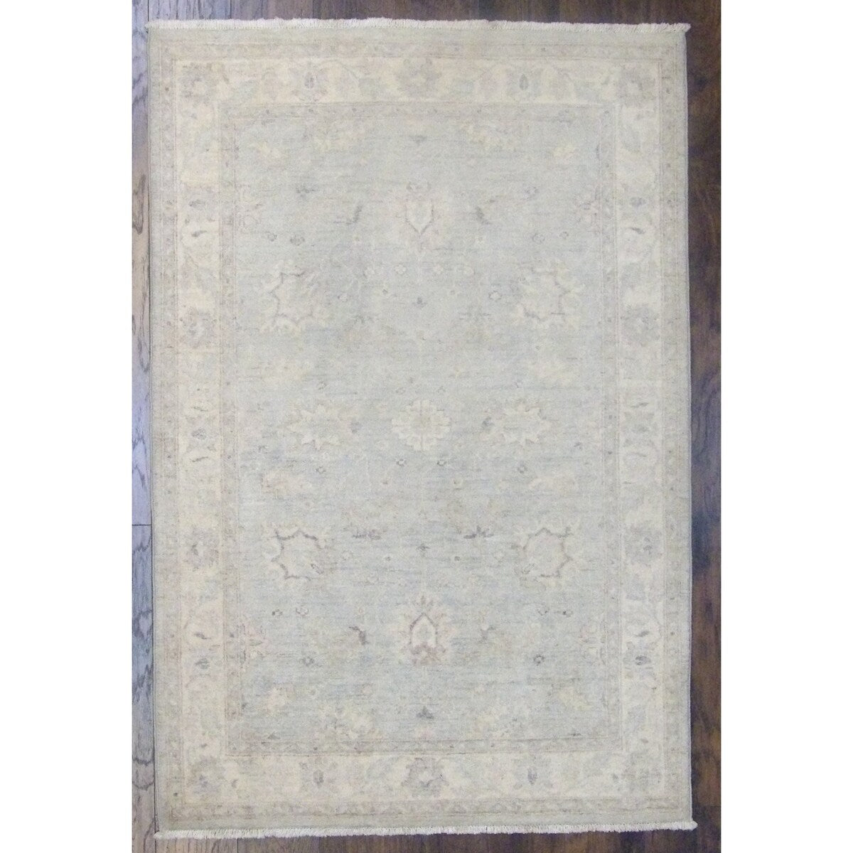 Wahi Rugs Hand Knotted Oushak Chobie White Wash 4'0"x6'0