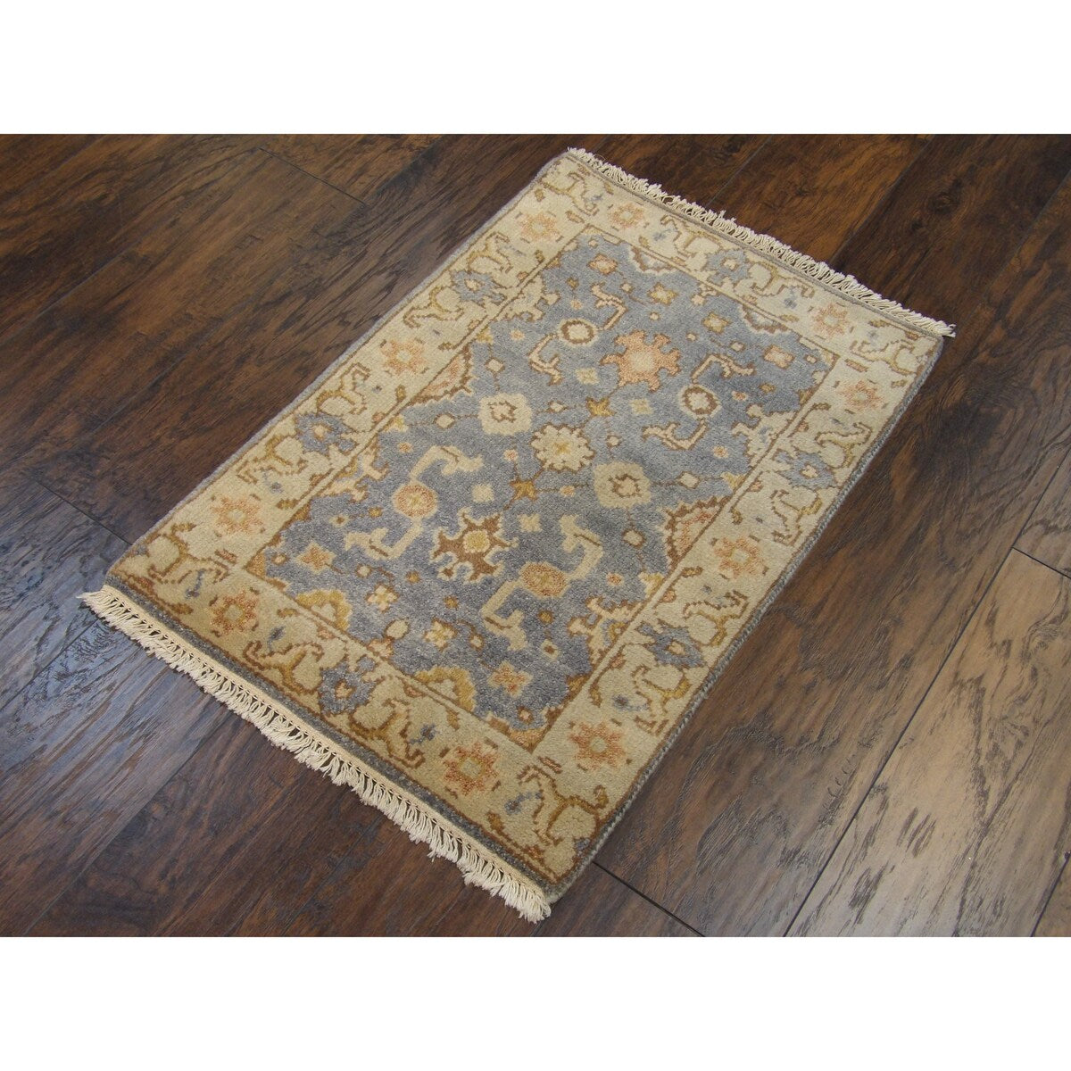Wahi Rugs Hand Knotted Turk Oushak Silver Wash 2'0"x3'0"