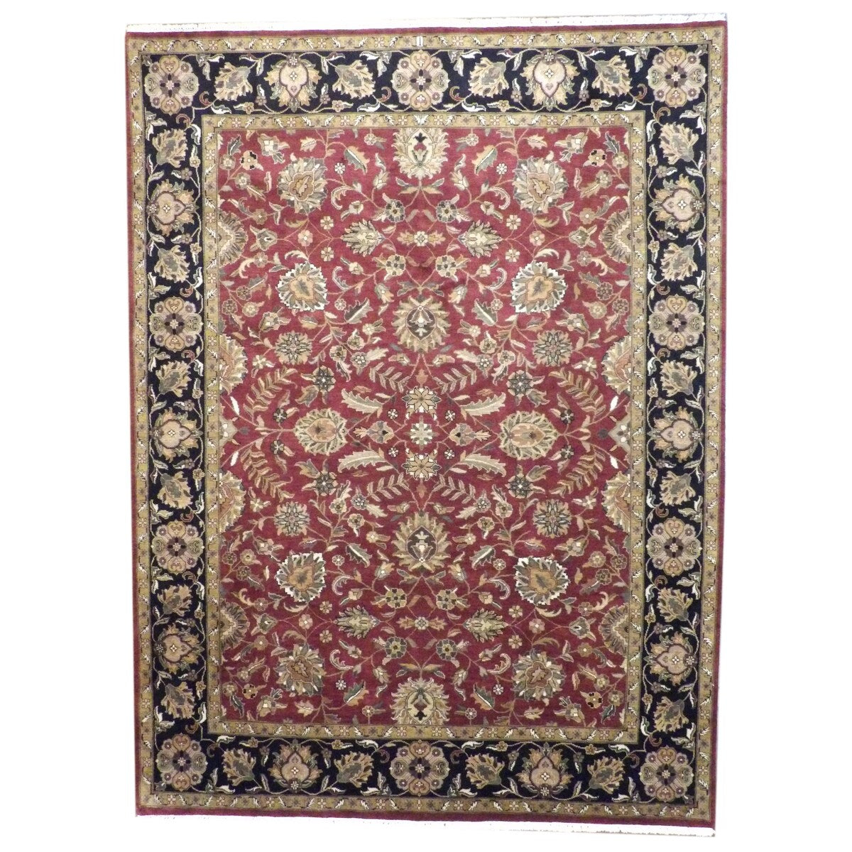 Wahi Rugs Jaipur Kashan Hand-knotted Wool Rug 8'10" X 11'9" - 8' x 10'