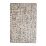 Wahi Rugs Modern Abstract High-low Carved Wool/Silk Hand Knotted Rug 4x6 - 4'1" x 6'2"