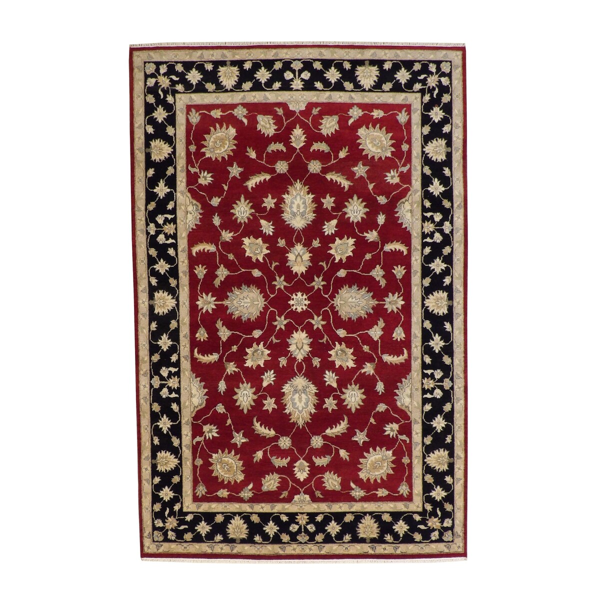 Wahi Rugs Traditional Wool Hand Knotted Rug 5.11x9.3 - 6'5" x 9'8