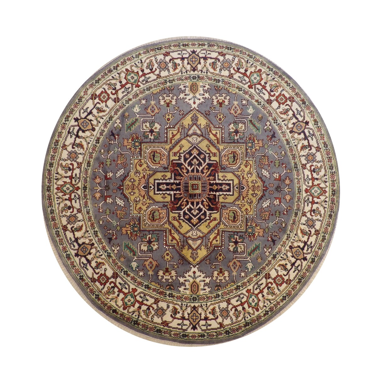 Wahi Rugs Traditional Wool Hand Knotted Rug 7.10x7.10 - 8' x 8'