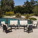 Waikiki Outdoor 8-piece Wicker Seating Set with Cushions by Christopher Knight Home