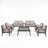 Waikiki Outdoor 8-piece Wicker Seating Set with Cushions by Christopher Knight Home