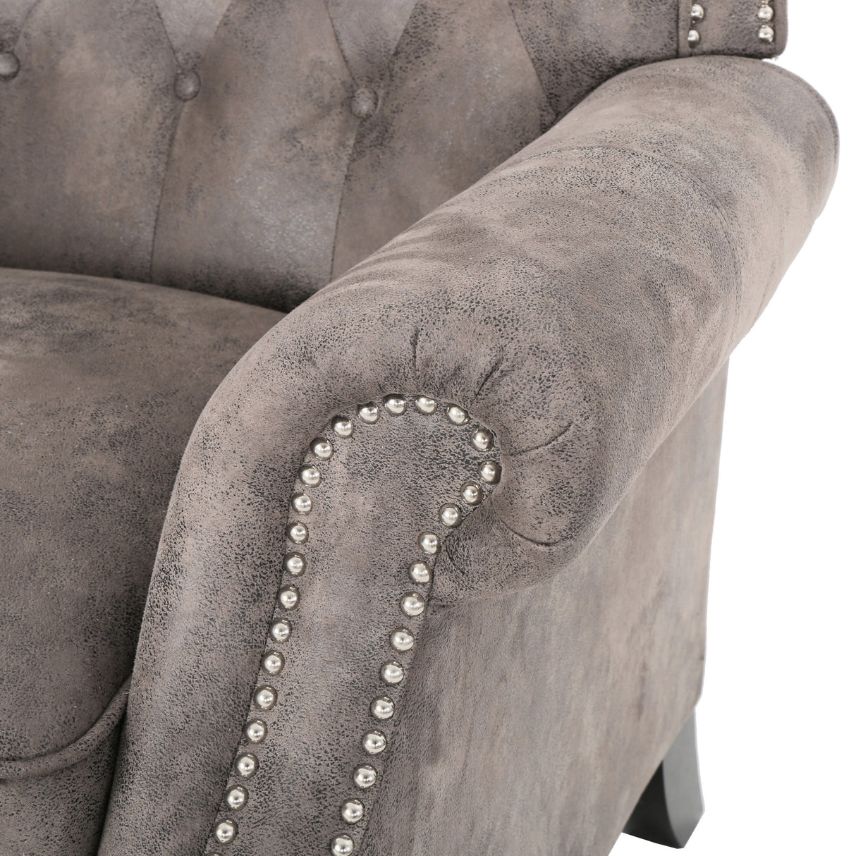Walder Tufted Microfiber Recliner Club Chair by Christopher Knight Home