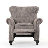 Walder Tufted Microfiber Recliner Club Chair by Christopher Knight Home